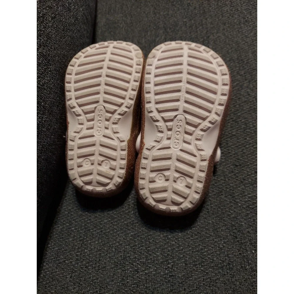 Pink‎ Crocs Girls Sparkly Kids Shoes Size C7 Insulated